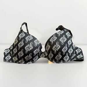 Victoria's Secret PINK Underwire Wear Everywhere T-Shirt Bra Size 32D Logo